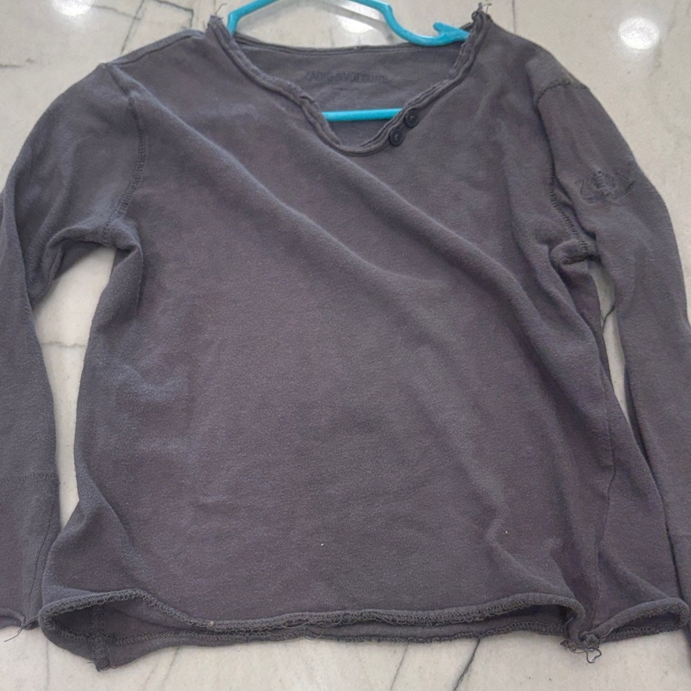 Zadig & Voltaire Gray Long Sleeve Tee